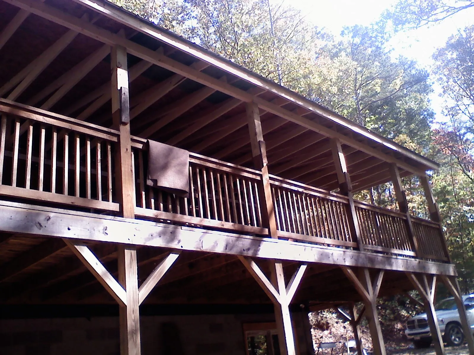 Timber framing under a new elevated porch and deck — Roof Leak Repair in Oakley by Roofing Brothers